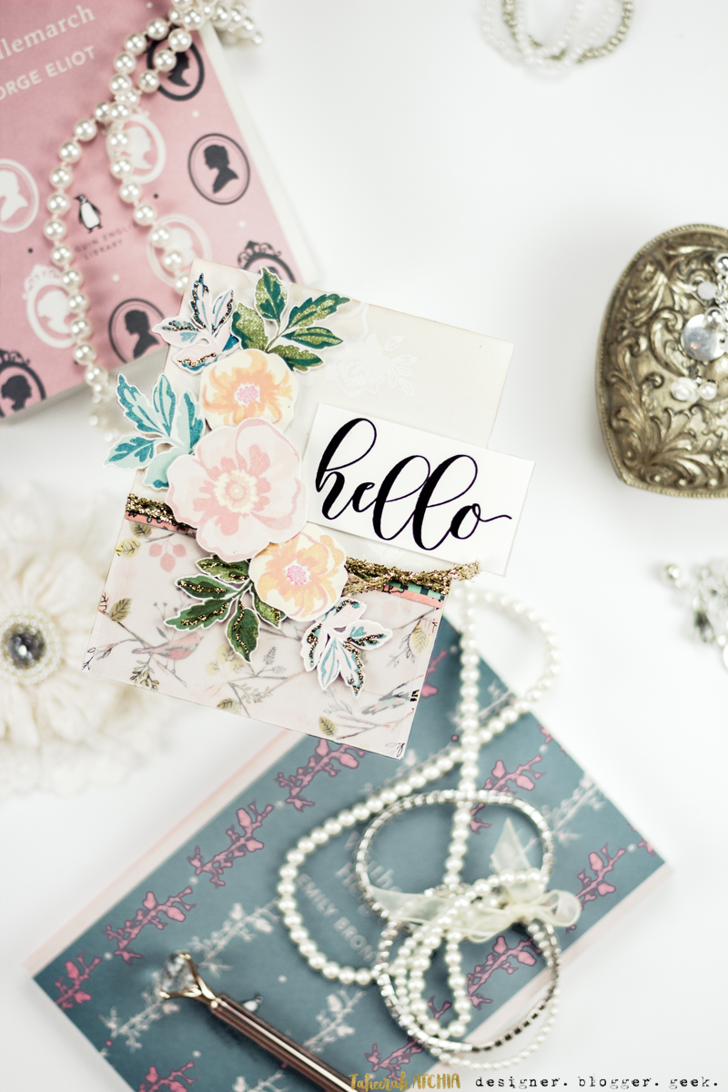 Vintage Floral Hello Card by Taheerah Atchia