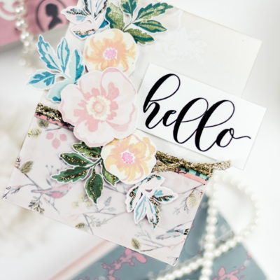 Vintage Floral Hello Card by Taheerah Atchia