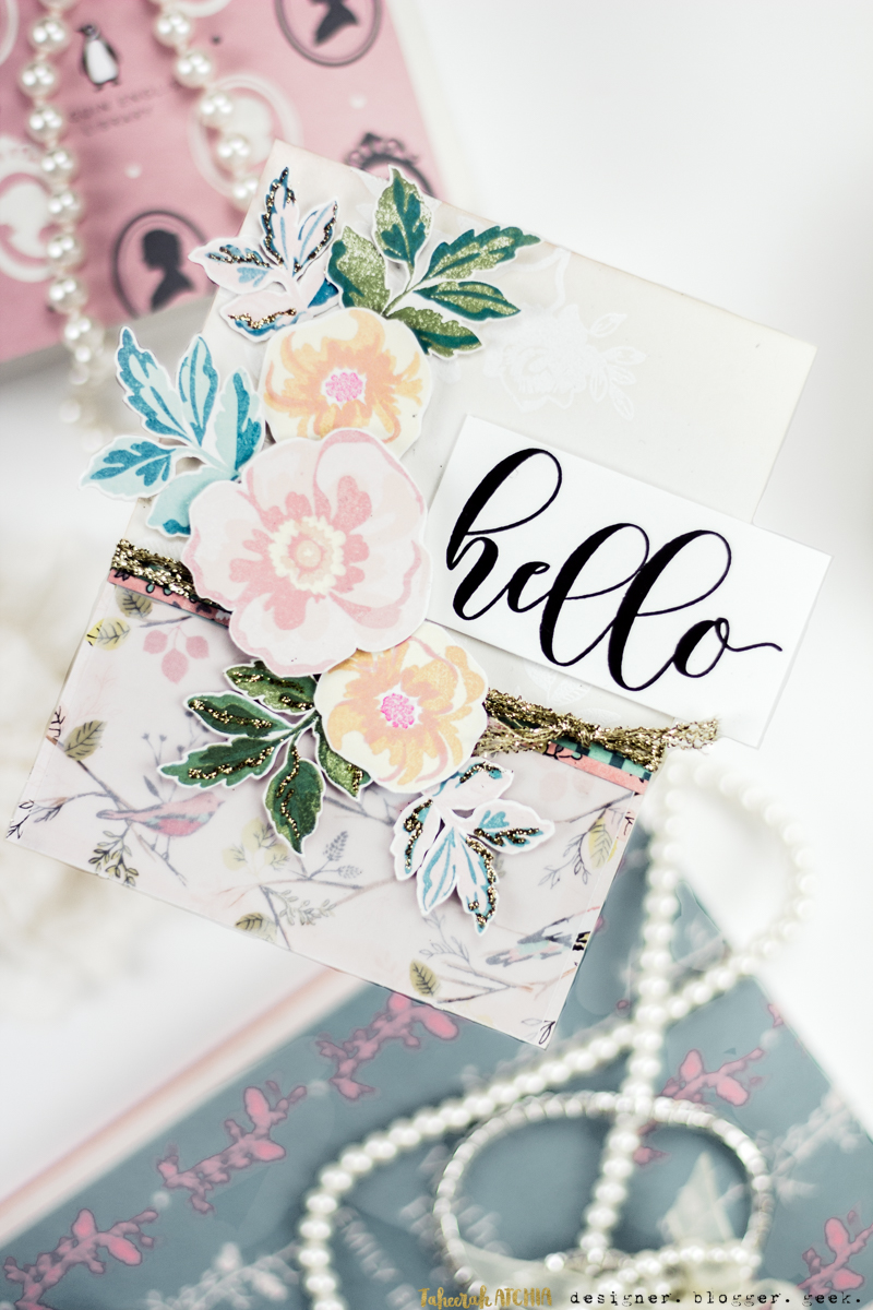 Vintage Floral Hello Card by Taheerah Atchia