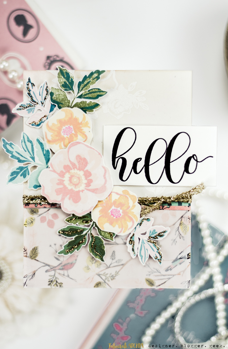 Vintage Floral Hello Card by Taheerah Atchia