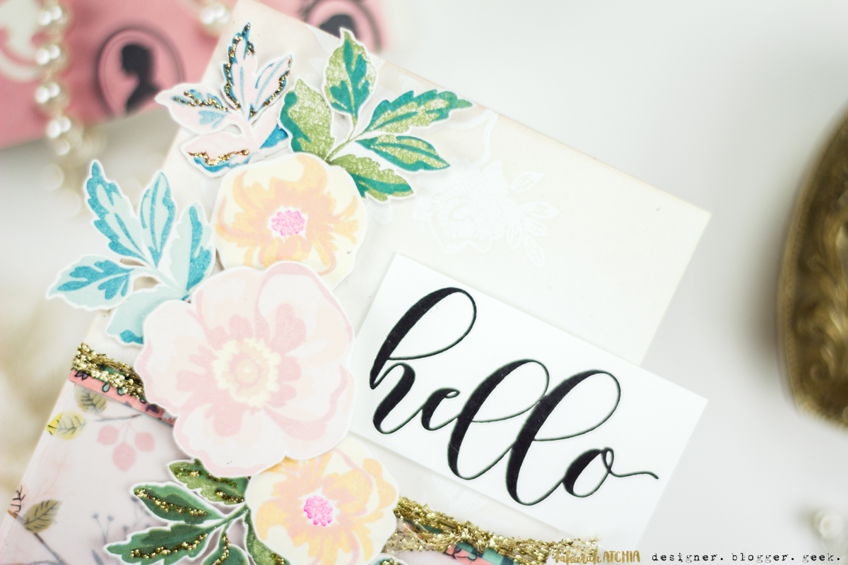 Vintage Floral Hello Card by Taheerah Atchia