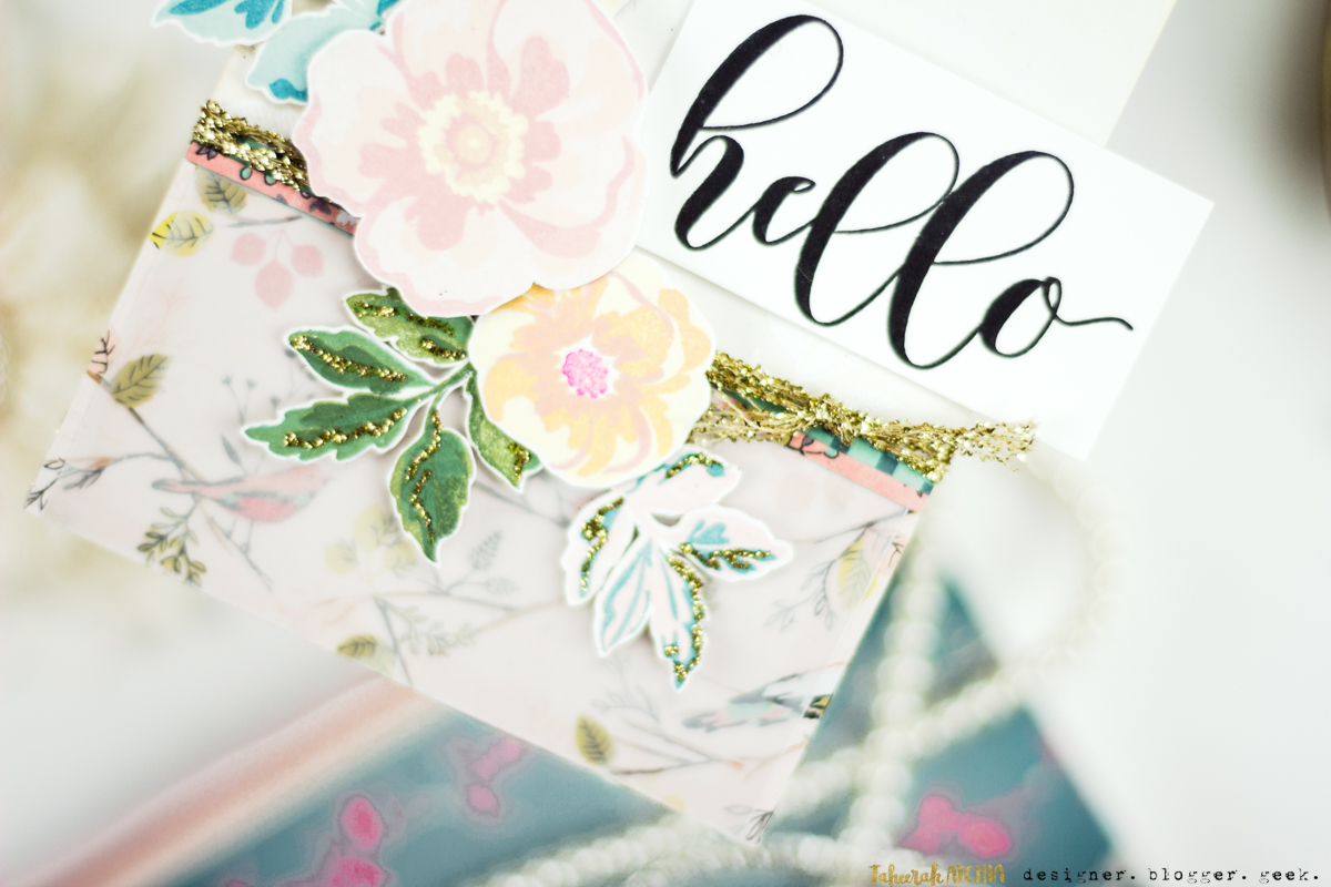 Vintage Floral Hello Card by Taheerah Atchia