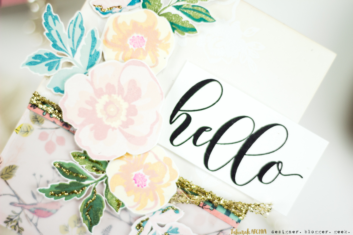 Vintage Floral Hello Card by Taheerah Atchia