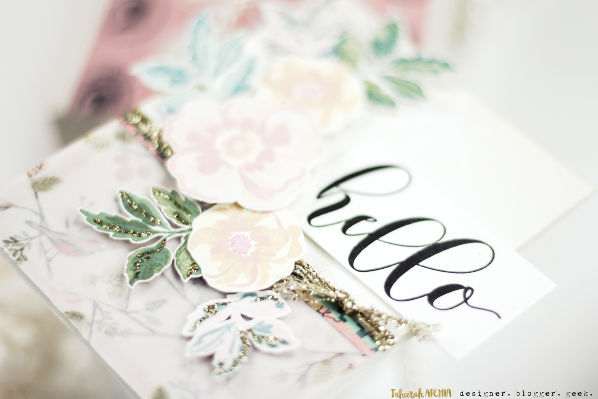 Vintage Floral Hello Card by Taheerah Atchia