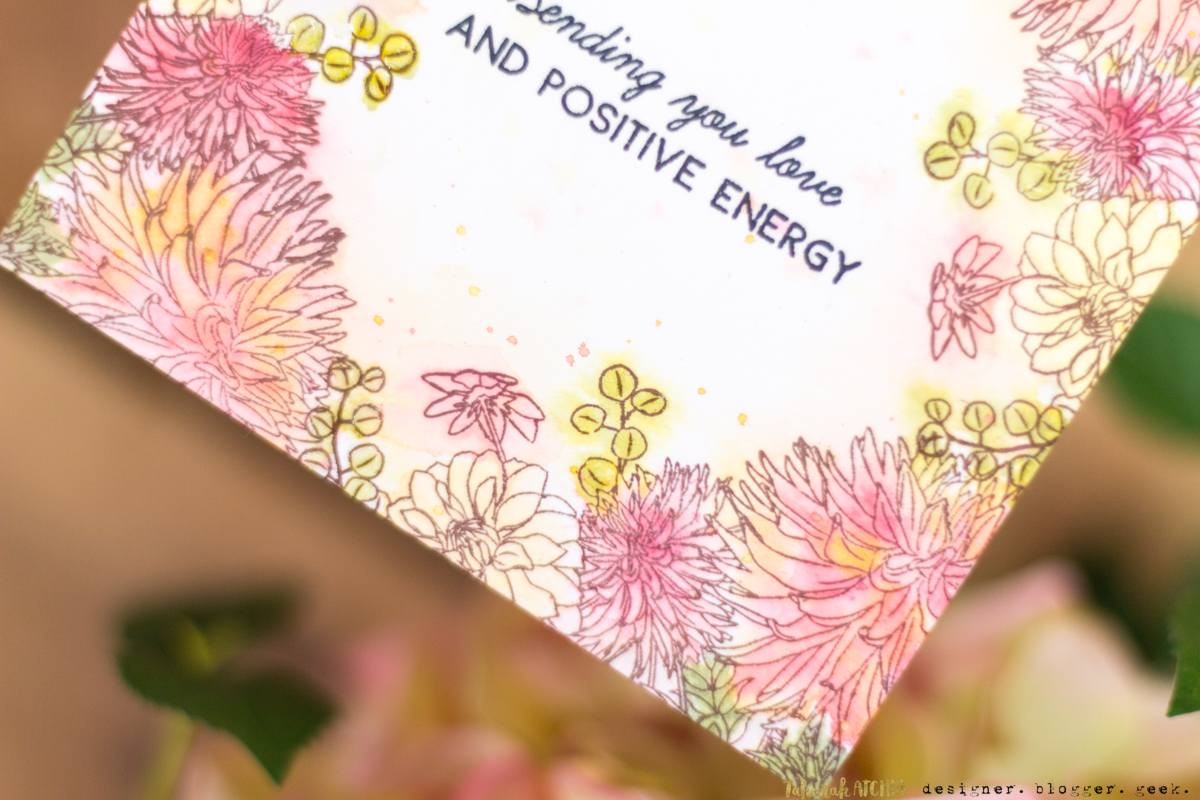 Sending You Love And Positive Energy Floral Card by Taheerah Atchia