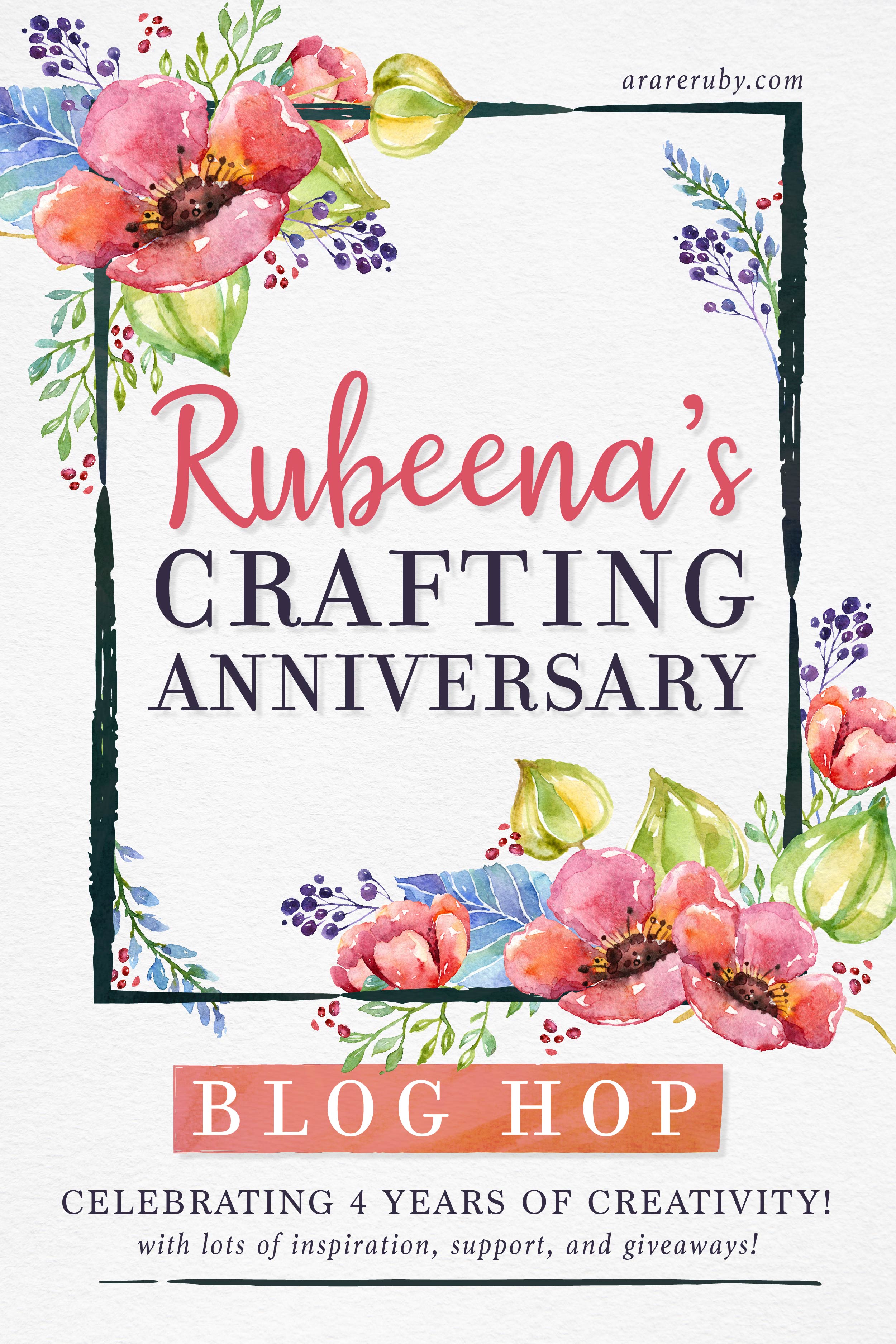 A Rare Ruby Crafting Anniversary Blog Hop Graphic